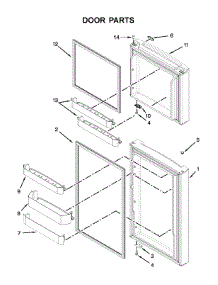 Door Parts parts for Kenmore Refrigerator 106.76393414 (10676393414, 106 76393414) from AppliancePartsPros.com