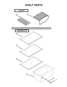 Shelf Parts parts for Kenmore Refrigerator 106.76393414 (10676393414, 106 76393414) from AppliancePartsPros.com