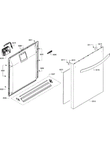 Door Assy parts for Kenmore Dishwasher 630.13912014 (63013912014, 630 13912014) from AppliancePartsPros.com