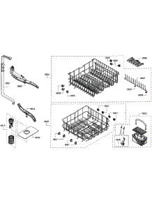 Baskets parts for Kenmore Dishwasher 630.13912014 (63013912014, 630 13912014) from AppliancePartsPros.com