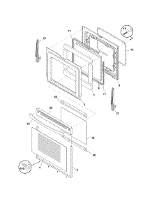 Door parts for Kenmore Range 790.75239310 (79075239310, 790 75239310) from AppliancePartsPros.com