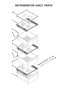 Refrigerator Shelf Parts parts for Kenmore Refrigerator 106.51769512 (10651769512, 106 51769512) from AppliancePartsPros.com