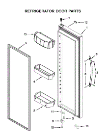 Refrigerator Door Parts parts for Kenmore Refrigerator 106.51769512 (10651769512, 106 51769512) from AppliancePartsPros.com