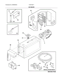 Ice Maker parts for Frigidaire Refrigerator FGHF2367TF1 from AppliancePartsPros.com