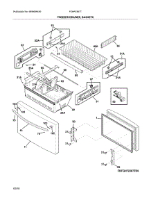 Freezer Drawer, Baskets parts for Frigidaire Refrigerator FGHF2367TF1 from AppliancePartsPros.com