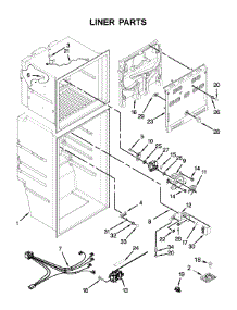 Liner Parts parts for Kenmore Refrigerator 106.76399414 (10676399414, 106 76399414) from AppliancePartsPros.com