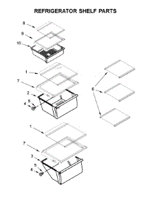 Refrigerator Shelf Parts parts for Kenmore Refrigerator 106.41172711 (10641172711, 106 41172711) from AppliancePartsPros.com