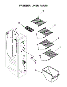 Freezer Liner Parts parts for Kenmore Refrigerator 106.41179711 (10641179711, 106 41179711) from AppliancePartsPros.com