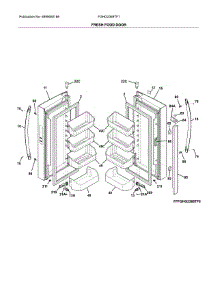 Fresh Food Door parts for Frigidaire Refrigerator FGHG2368TF1 from AppliancePartsPros.com