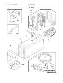 Ice Maker parts for Frigidaire Refrigerator FGHB2867TD1 from AppliancePartsPros.com