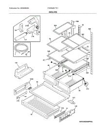 Shelves parts for Frigidaire Refrigerator FGHB2867TD1 from AppliancePartsPros.com