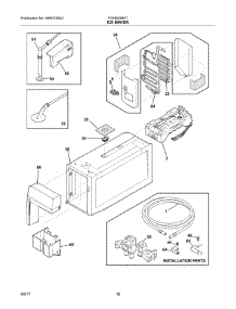 Ice Maker parts for Frigidaire Refrigerator FGHB2868TE1 from AppliancePartsPros.com