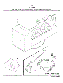 Ice Maker parts for Kenmore Refrigerator 253.70509617 (25370509617, 253 70509617) from AppliancePartsPros.com