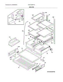 Shelves parts for Frigidaire Refrigerator FGHF2366PFFA from AppliancePartsPros.com