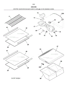 Shelves parts for Kenmore Refrigerator 253.60502617 (25360502617, 253 60502617) from AppliancePartsPros.com