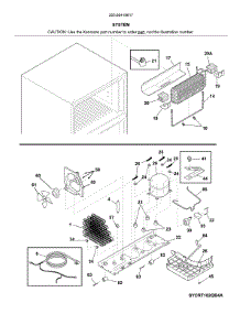 System parts for Kenmore Refrigerator 253.60419617 (25360419617, 253 60419617) from AppliancePartsPros.com