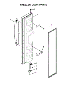 Freezer Door Parts parts for Kenmore Refrigerator 106.51112711 (10651112711, 106 51112711) from AppliancePartsPros.com