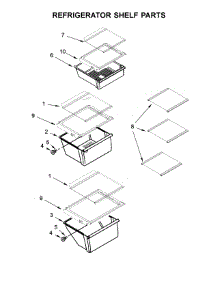 Refrigerator Shelf Parts parts for Kenmore Refrigerator 106.51112711 (10651112711, 106 51112711) from AppliancePartsPros.com
