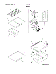 Shelves parts for Frigidaire Refrigerator FFHT2131QP3 from AppliancePartsPros.com