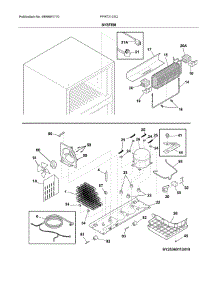 System parts for Frigidaire Refrigerator FFHT2131QE3 from AppliancePartsPros.com
