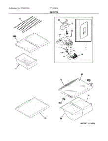 Shelves parts for Frigidaire Refrigerator FFHI2131QP3 from AppliancePartsPros.com