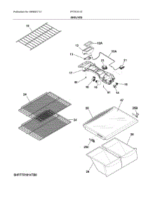 Shelves parts for Frigidaire Refrigerator FFTR1814TB1 from AppliancePartsPros.com