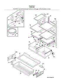 Shelves parts for Kenmore Refrigerator 253.70447411 (25370447411, 253 70447411) from AppliancePartsPros.com