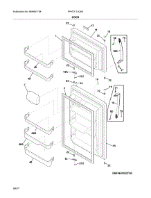 Door parts for Frigidaire Refrigerator FFHT2131QS6 from AppliancePartsPros.com