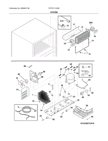 System parts for Frigidaire Refrigerator FFHT2131QS6 from AppliancePartsPros.com