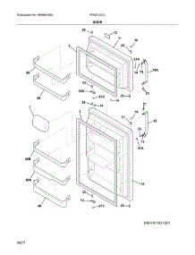 Doors parts for Frigidaire Refrigerator FFHI2131QE3 from AppliancePartsPros.com