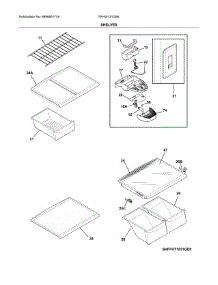 Shelves parts for Frigidaire Refrigerator FFHI2131QS6 from AppliancePartsPros.com
