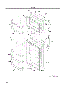 Doors parts for Frigidaire Refrigerator FFHI2131QE2 from AppliancePartsPros.com