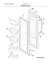 Refrigerator Door parts for Frigidaire Refrigerator FFSS2615TD0 from AppliancePartsPros.com