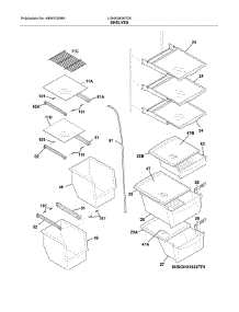 Shelves parts for Frigidaire Refrigerator LGHX2636TD0 from AppliancePartsPros.com