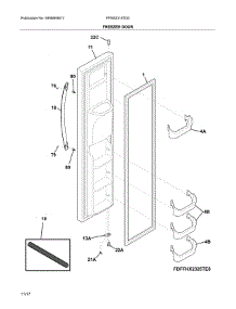 Freezer Door parts for Frigidaire Refrigerator FFSS2315TD0 from AppliancePartsPros.com