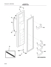 Freezer Door parts for Frigidaire Refrigerator LGHX2636TF0 from AppliancePartsPros.com