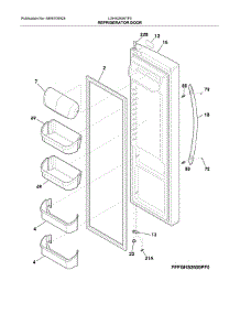 Fresh Food Door parts for Frigidaire Refrigerator LGHX2636TF0 from AppliancePartsPros.com
