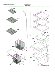 Shleves parts for Frigidaire Refrigerator FGSC2335TD0 from AppliancePartsPros.com