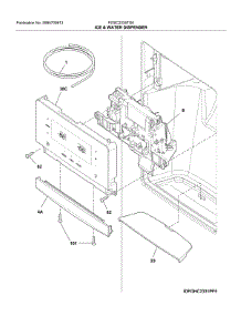 Dispenser parts for Frigidaire Refrigerator FGSC2335TD0 from AppliancePartsPros.com