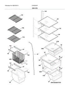 Shelves parts for Frigidaire Refrigerator FGSS2635TF0 from AppliancePartsPros.com