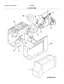 Ice Container parts for Frigidaire Refrigerator FGSS2635TF0 from AppliancePartsPros.com