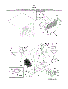 System parts for Kenmore Refrigerator 253.60089417 (25360089417, 253 60089417) from AppliancePartsPros.com