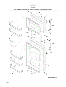 Doors parts for Kenmore Refrigerator 253.60085614 (25360085614, 253 60085614) from AppliancePartsPros.com