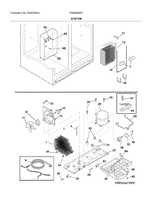 System parts for Frigidaire Refrigerator FGSS2635TP0 from AppliancePartsPros.com