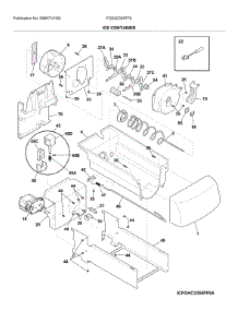 Ice Container parts for Frigidaire Refrigerator FGSS2335TF0 from AppliancePartsPros.com