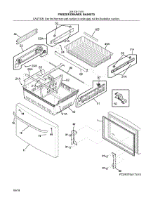 Freezer Door parts for Kenmore Refrigerator 253.70417410 (25370417410, 253 70417410) from AppliancePartsPros.com