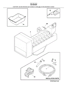 Ice Maker parts for Kenmore Refrigerator 253.70417410 (25370417410, 253 70417410) from AppliancePartsPros.com