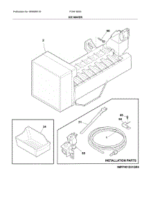 Ice Maker parts for Frigidaire Refrigerator FGHI1865SP5 from AppliancePartsPros.com