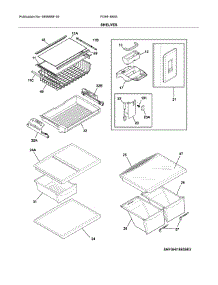 Shelves parts for Frigidaire Refrigerator FGHI1865SP5 from AppliancePartsPros.com