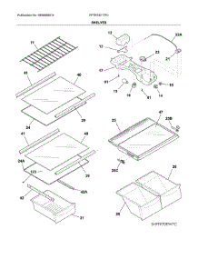 Shelves parts for Frigidaire Refrigerator FFTR1821TF0 from AppliancePartsPros.com